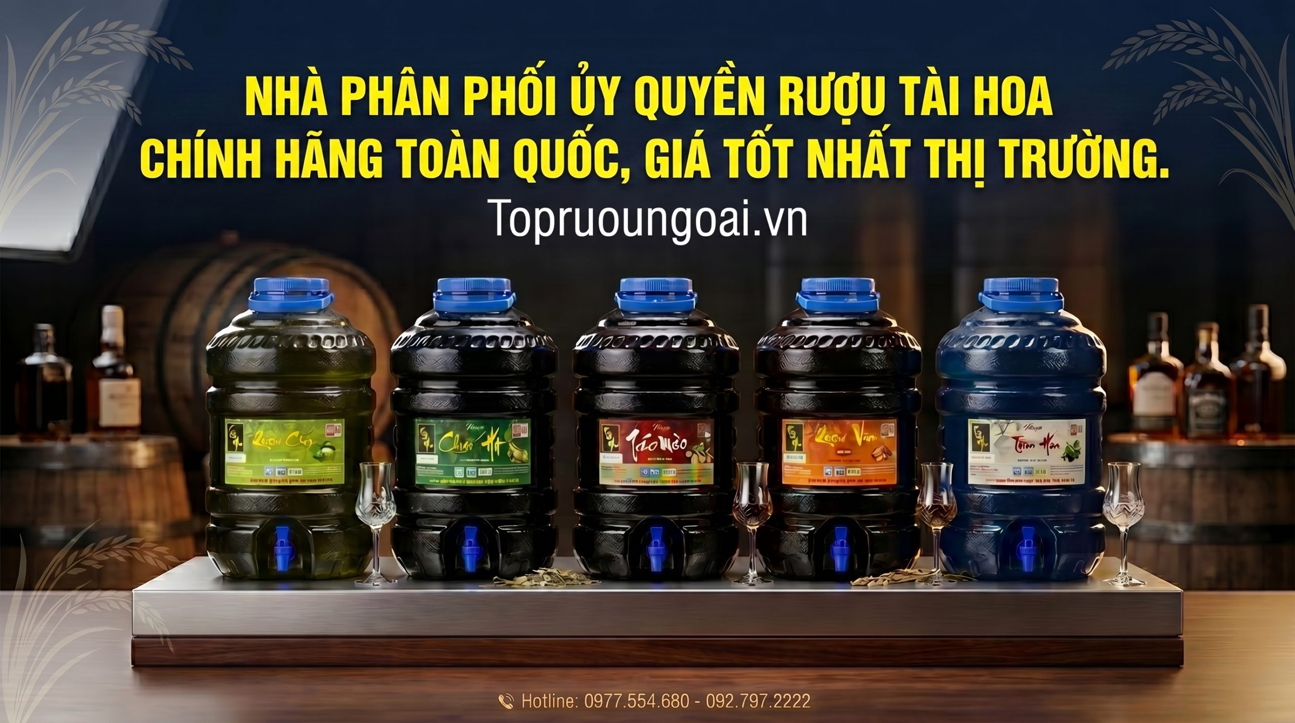 Đại lý phân phối rượu Tài Hoa chính hãng toàn quốc, giá tốt thị trường