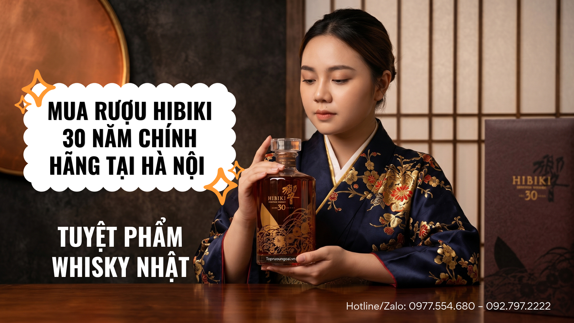 Mua rượu Hibiki 30 năm chính hãng tại Hà Nội – Tuyệt phẩm Whisky Nhật