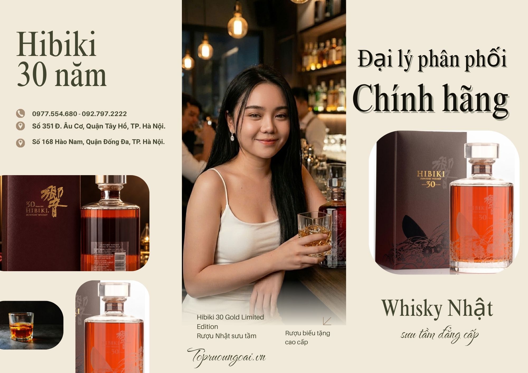 Rượu Hibiki 30 năm Gold chính hãng – Whisky Nhật sưu tầm đẳng cấp