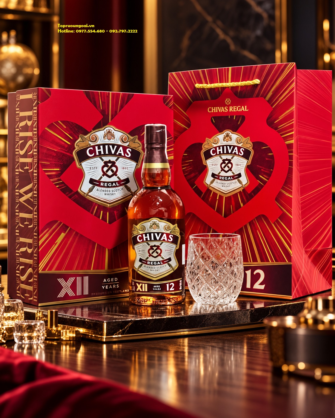 Rượu Chivas 12 năm - Hộp quà Tết