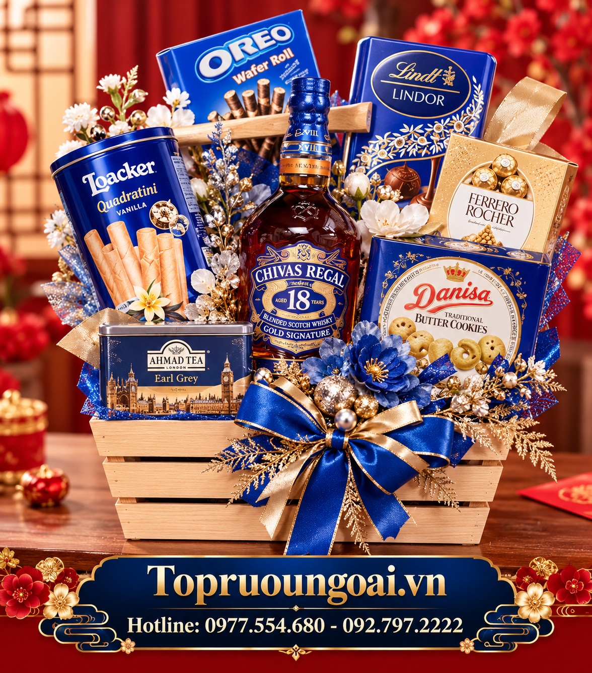 Rượu Chivas 18 năm hộp quà Tết – Dòng whisky cao cấp cho mùa biếu tặng