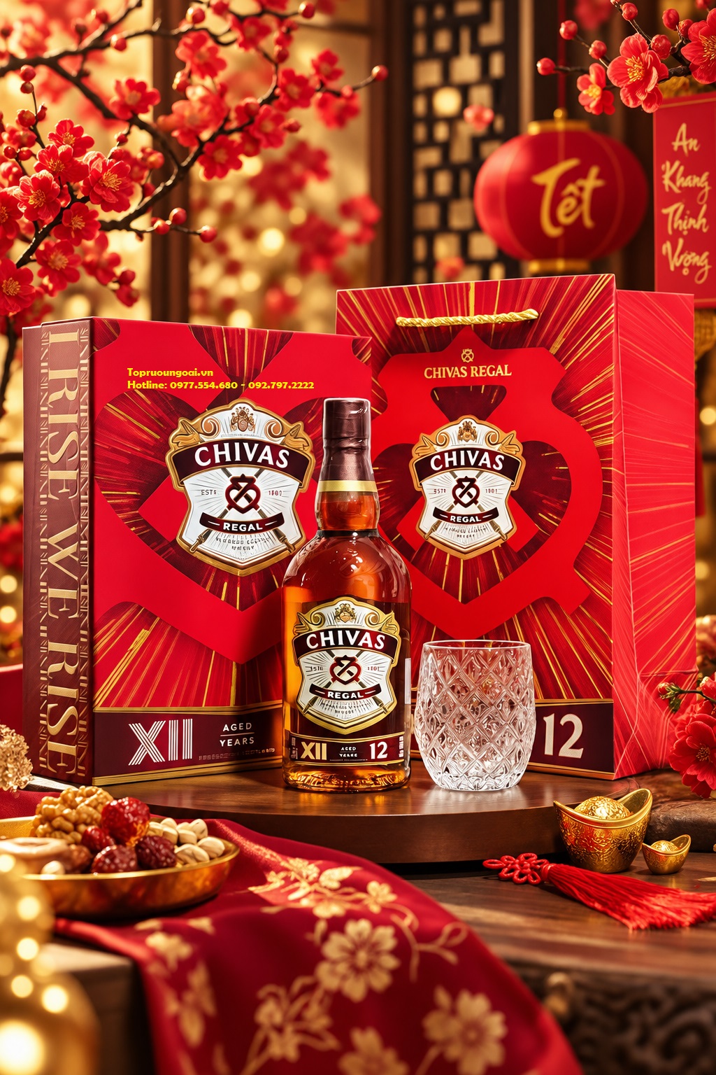 Rượu Chivas 12 năm hộp quà Tết - Đẳng cấp quà Tết