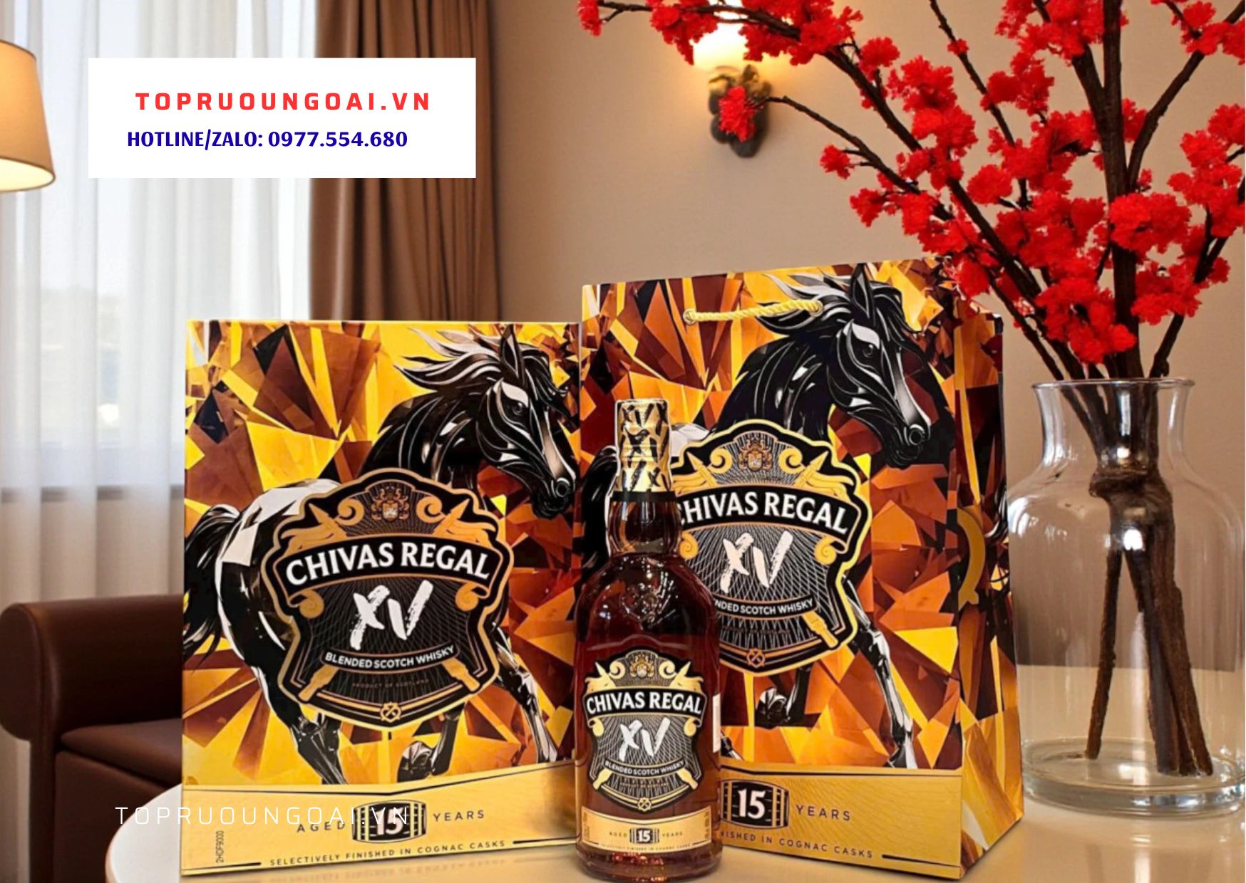 Rượu Chivas 15 năm - Hộp quà Tết