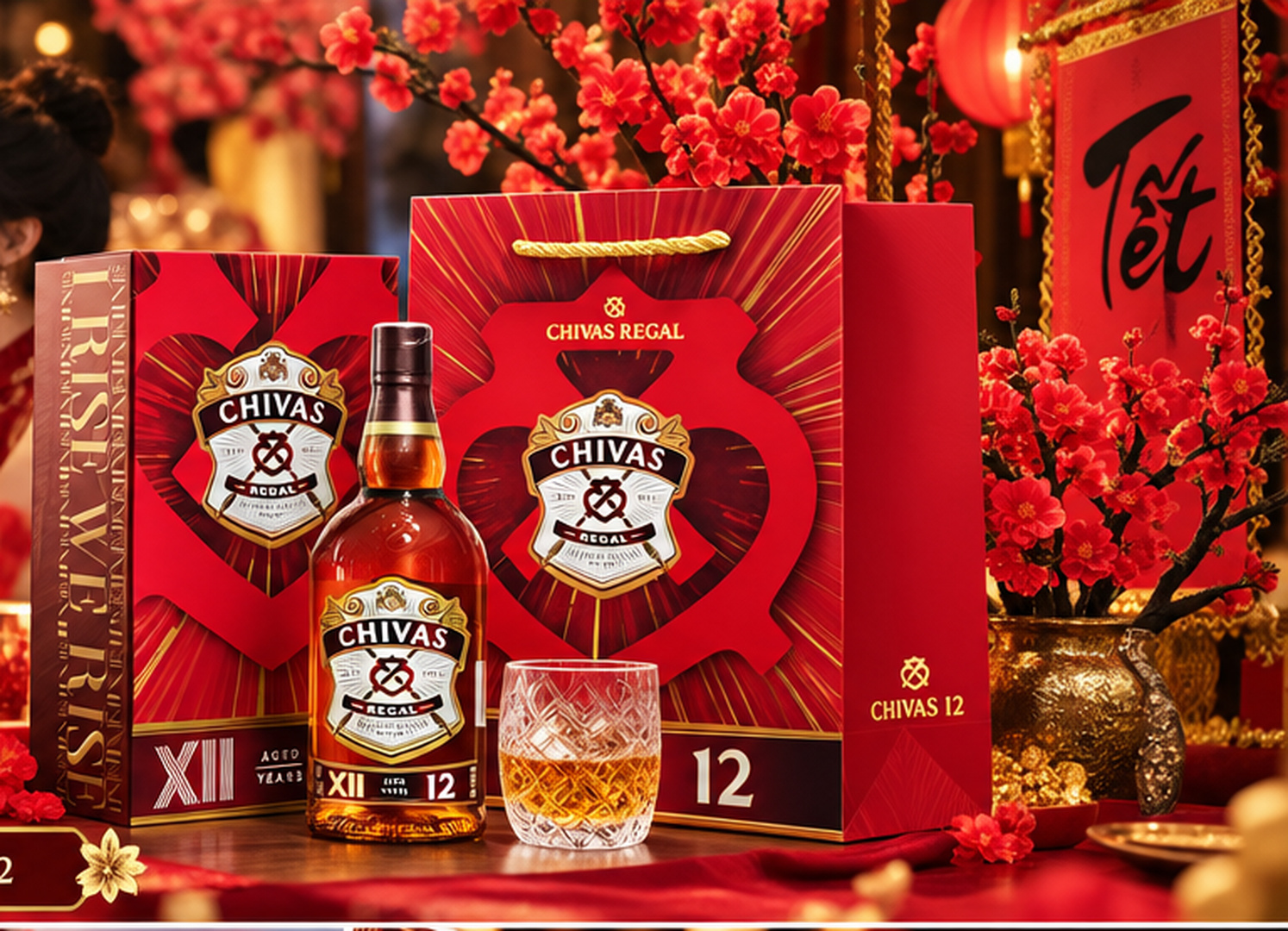Rượu Chivas 12 năm hộp quà Tết - Đẳng cấp quà Tết