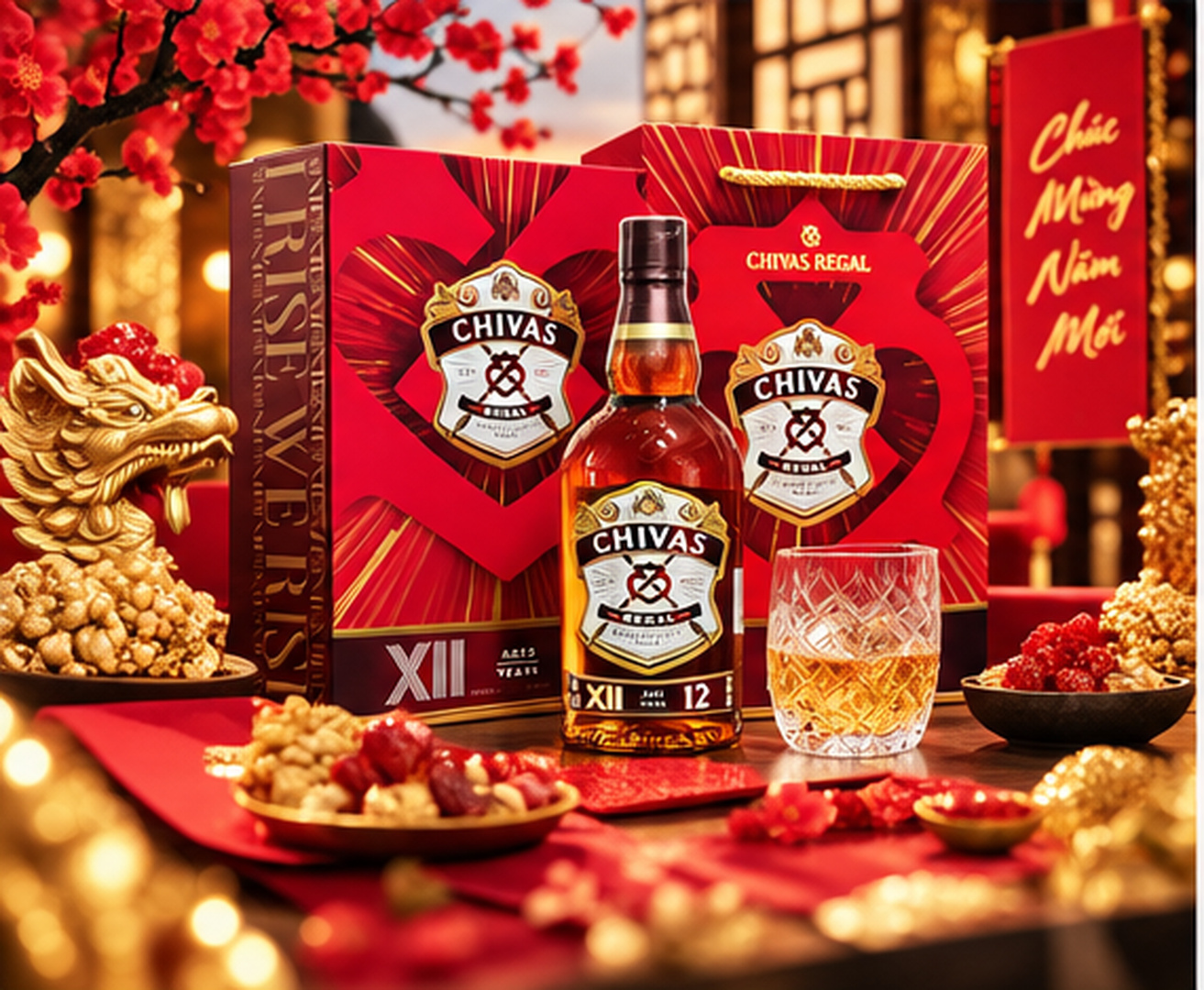 Rượu Chivas 12 năm hộp quà Tết - Đẳng cấp quà Tết