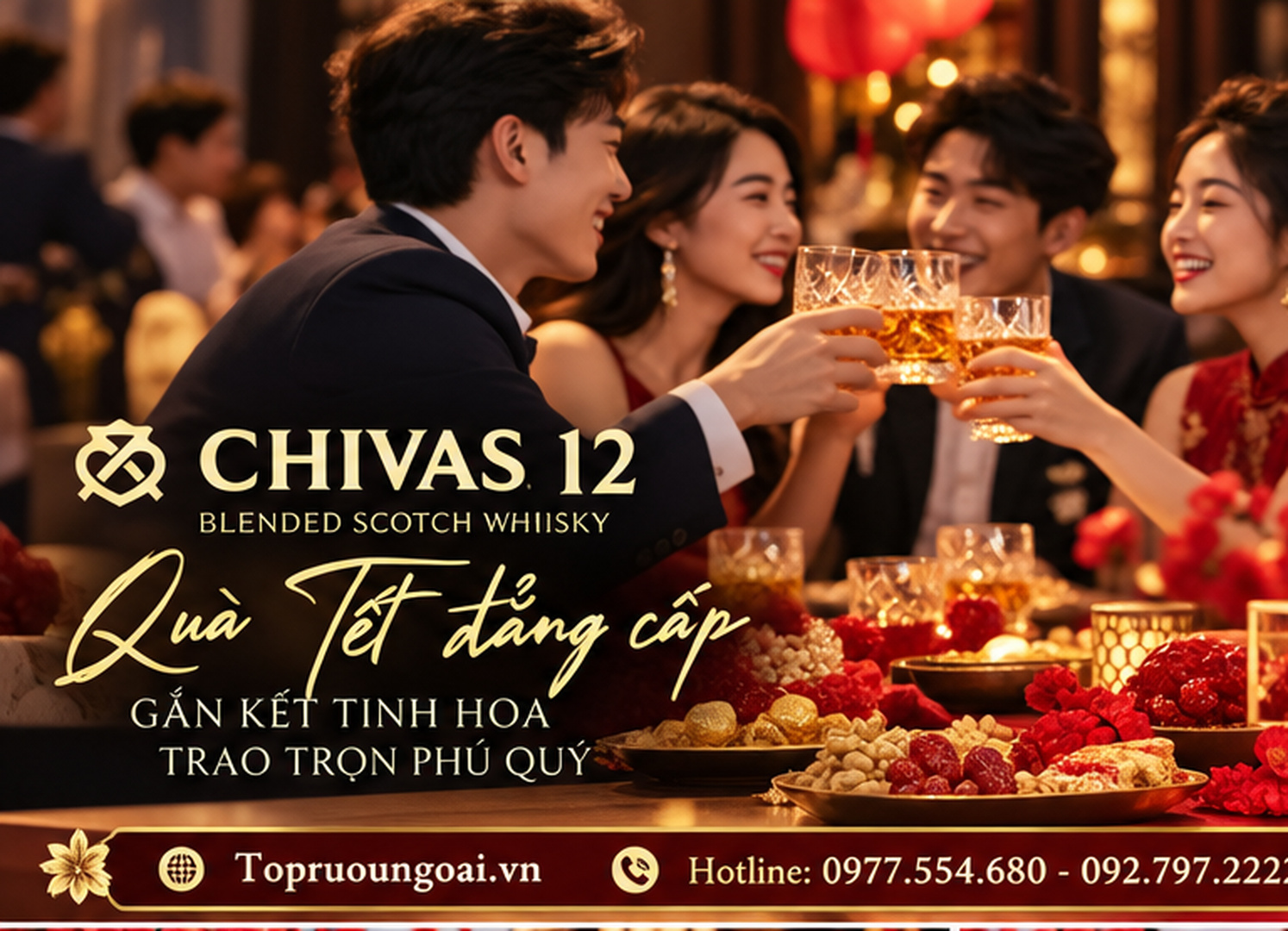 Rượu Chivas 12 năm hộp quà Tết - Đẳng cấp quà Tết