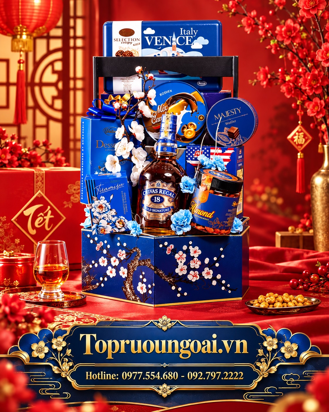 Rượu Chivas 18 năm hộp quà Tết – Dòng whisky cao cấp cho mùa biếu tặng