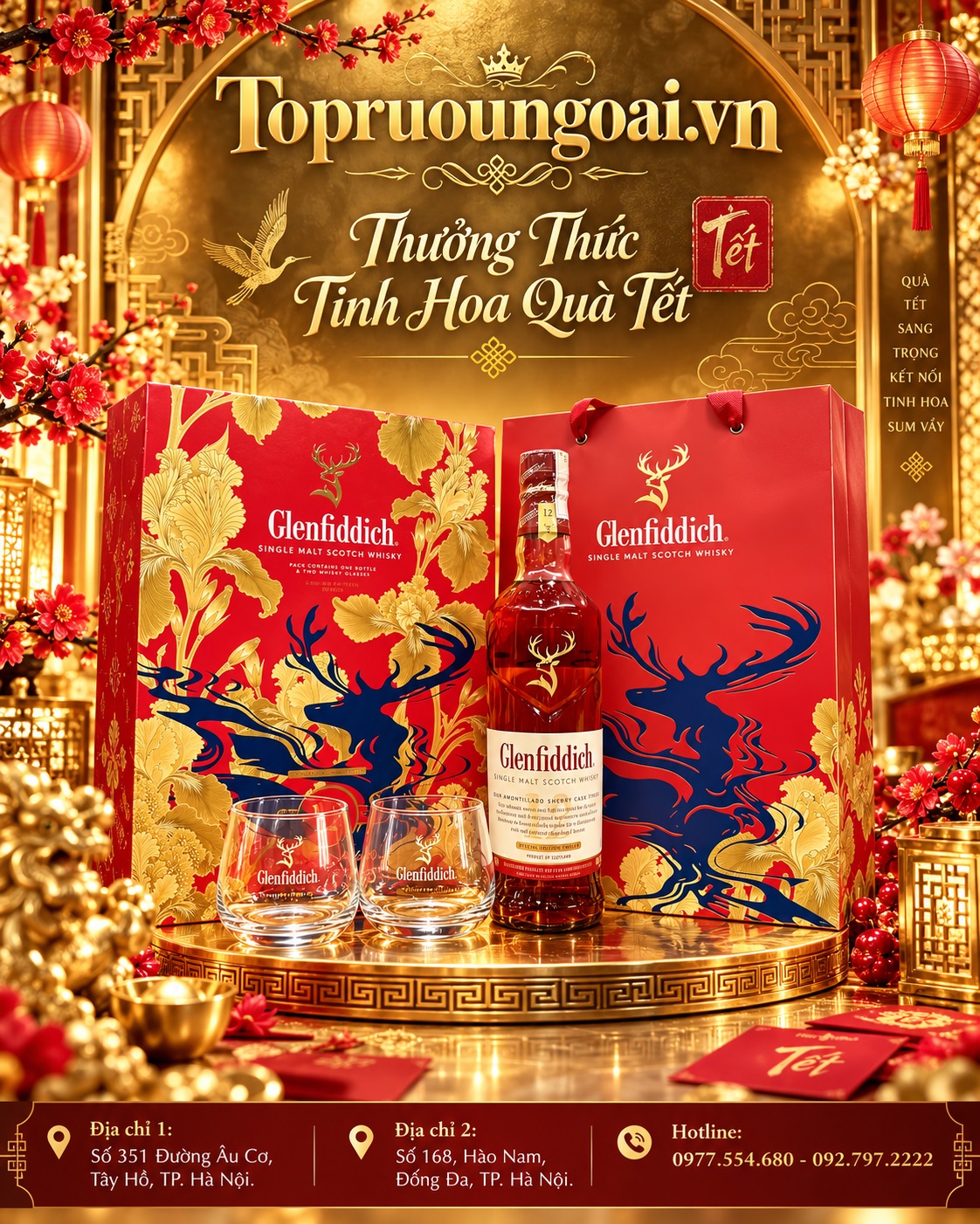 Rượu Glenfiddich 12 năm - hộp quà Tết