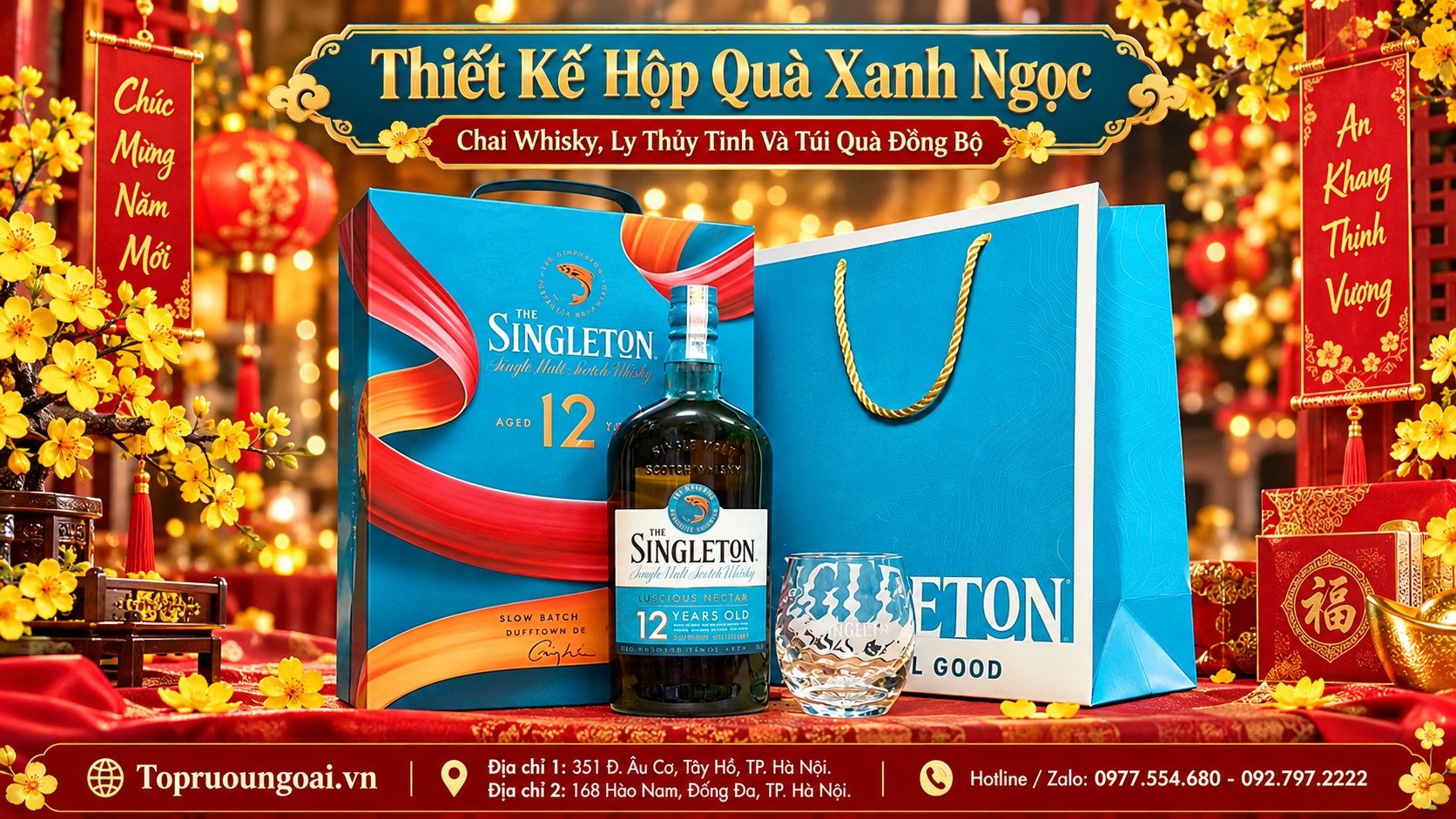Rượu Singleton 12 năm hộp quà Tết: Có gì đặc biệt, mua ở đâu uy tín?