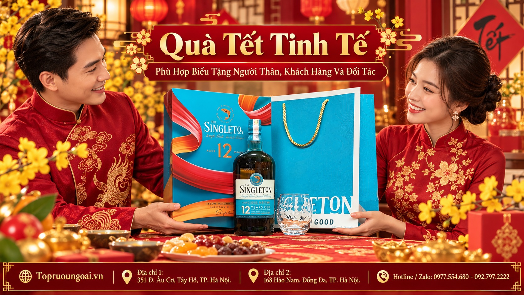 Rượu Singleton 12 năm - Hộp quà Tết