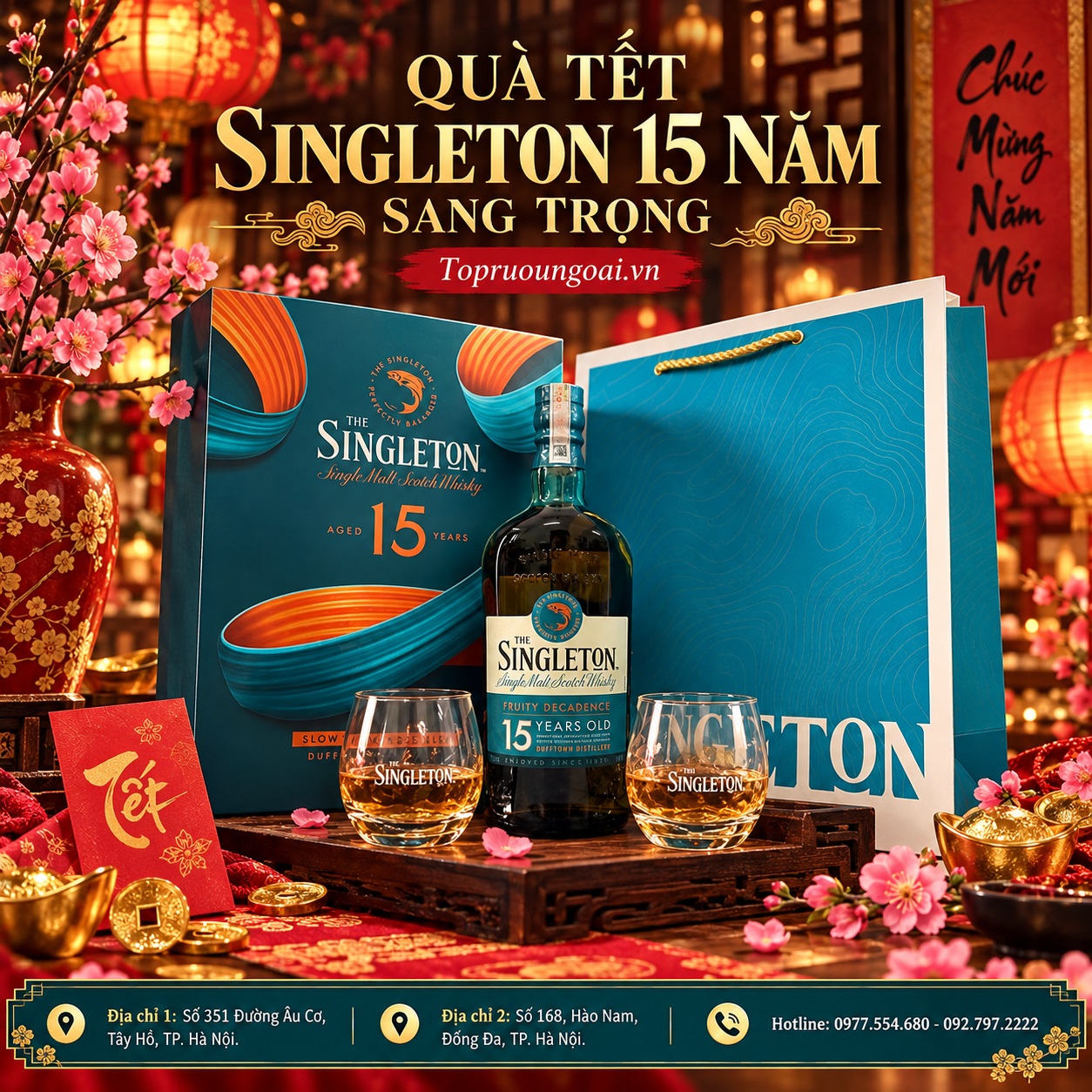 Rượu Singleton 15 năm hộp quà Tết – Vì sao đáng để lựa chọn?