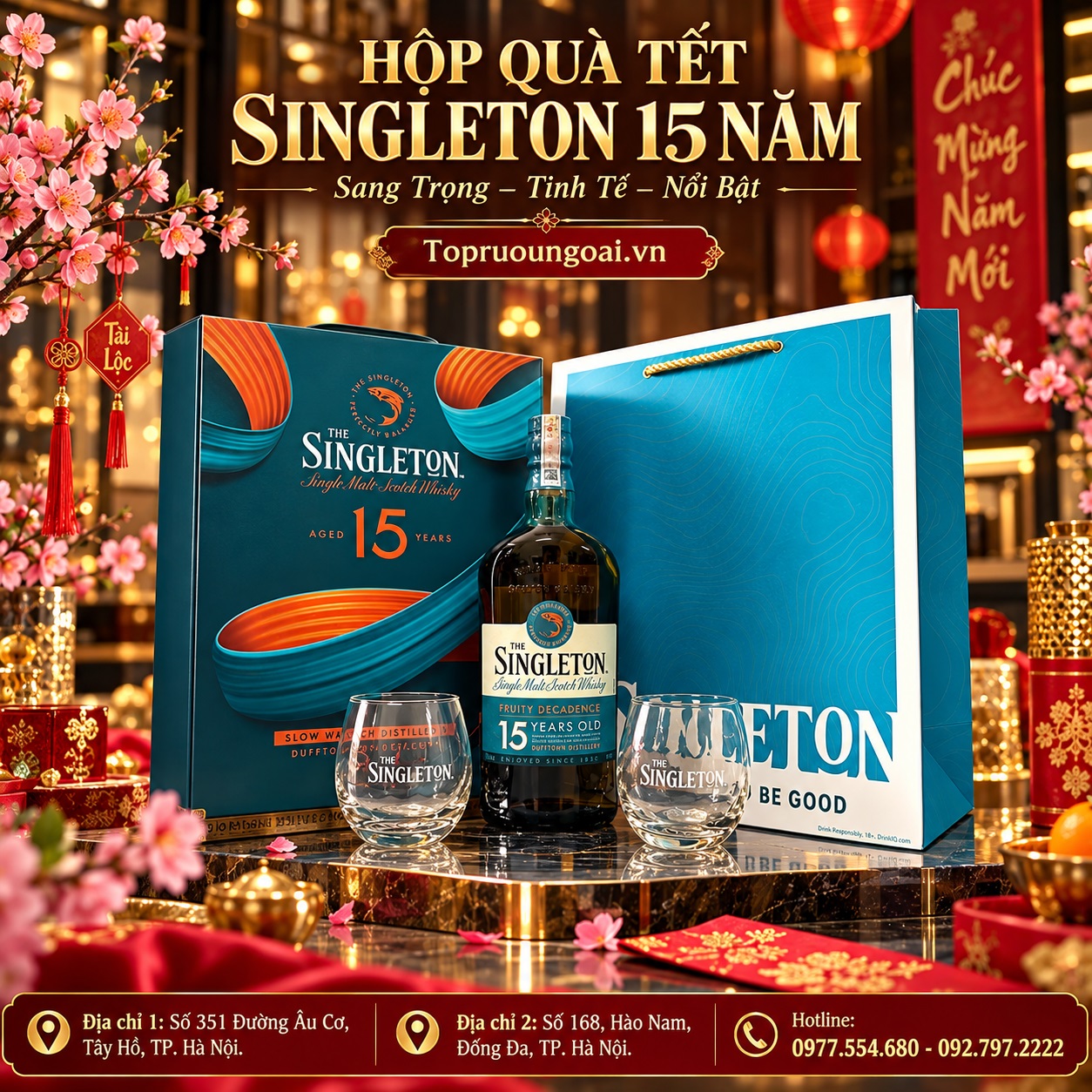 Rượu Singleton 15 năm hộp quà Tết – Vì sao đáng để lựa chọn?