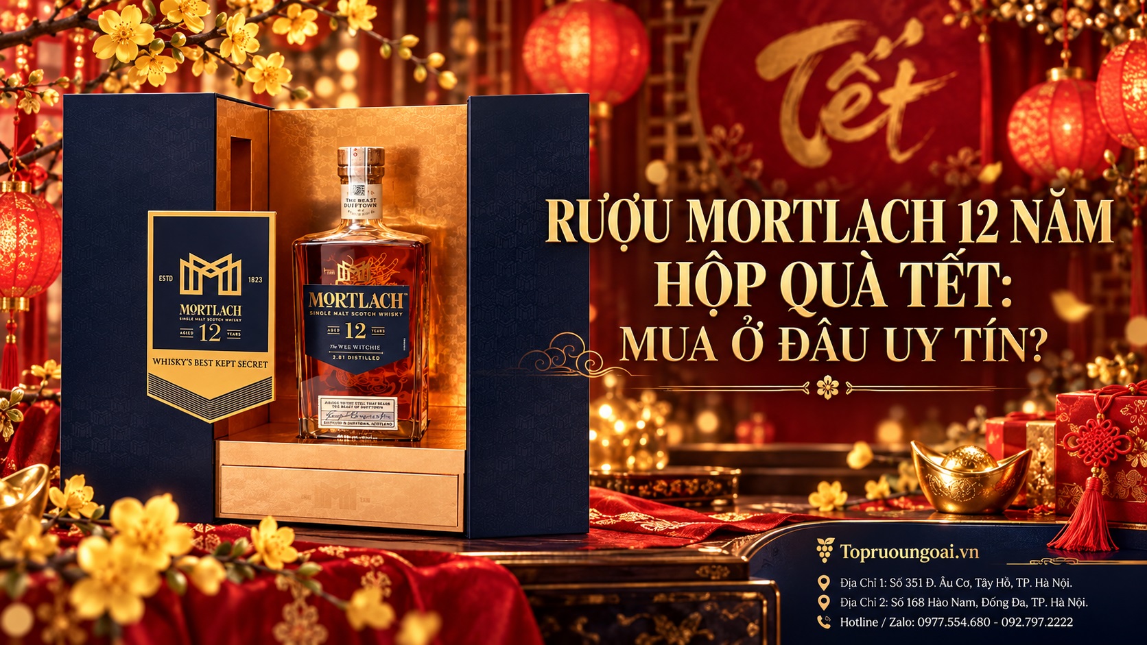 Rượu Mortlach 12 Năm Hộp Quà Tết: Mua ở đâu uy tín