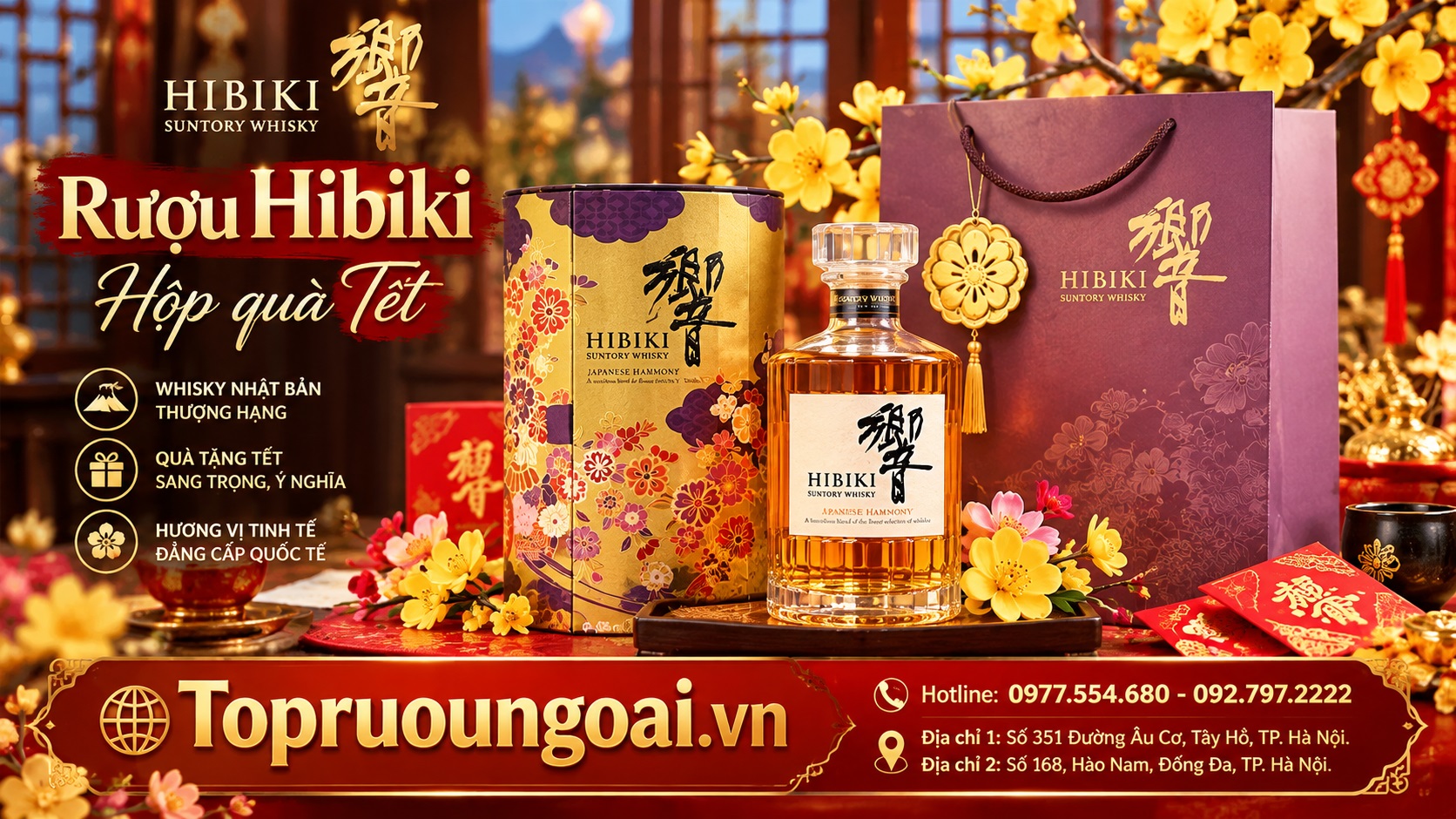 Rượu Hibiki - hộp quà Tết 2027