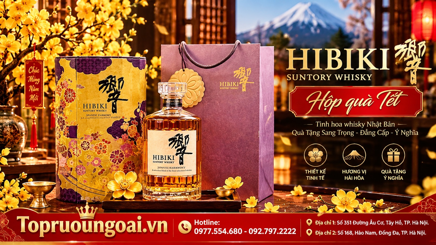 Rượu Hibiki - hộp quà Tết 2027