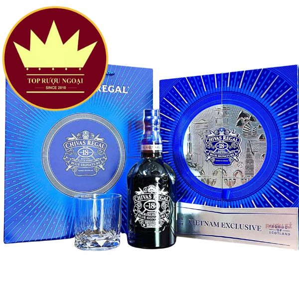 Rượu Chivas 18 năm Blue Signature - Hộp quà Tết 2027