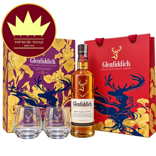 Rượu Glenfiddich 15 năm - Hộp quà Tết