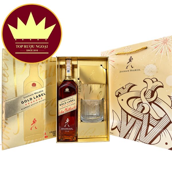 Rượu Johnnie Walker Gold Label - Hộp quà Tết
